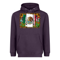 Plum mexican flag background with cactus and sunflower Heavyweight Hoodie - Jasminsmagicworld