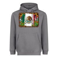 Storm mexican flag background with cactus and sunflower Heavyweight Hoodie - Jasminsmagicworld