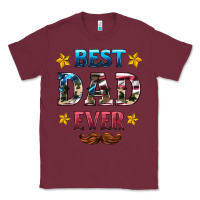 Burgundy best dad ever Classic Tee - HRA Design Shop
