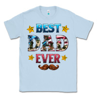 Dusty Blue best dad ever Classic Tee - HRA Design Shop