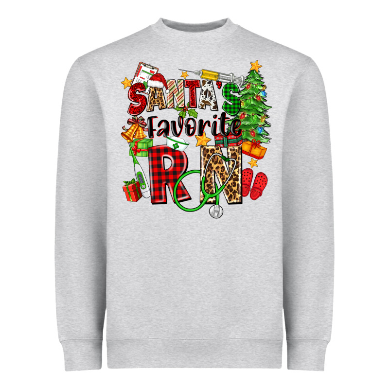 Santa's Favorite Rn Heavyweight Sweatshirt by Zillion Design Studio | Teevron