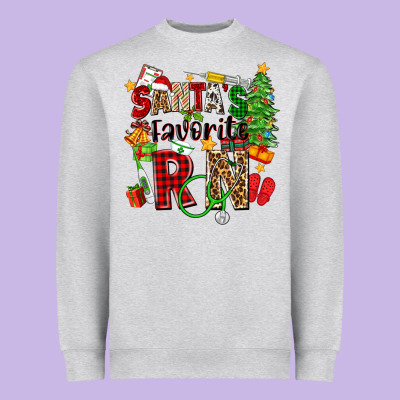 Santa's Favorite Rn Heavyweight Sweatshirt Designed By Zillion Design Studio