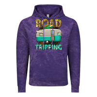 Cloud Purple road tripping Vintage Hoodie - texasbilliewilder