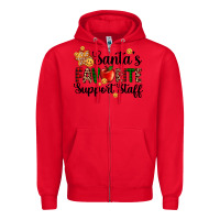 Red santa's favorite  sport staff Zipper Hoodie - AdoDesignShop