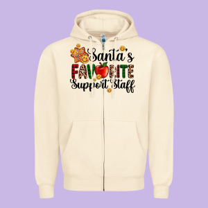 Santa's Favorite  Sport Staff Zipper Hoodie Designed By Adodesignshop