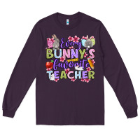 Plum Easter Day Every bunny's favorite Teacher Long Sleeve Tee - OliviaCreatesArt