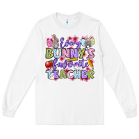 White Easter Day Every bunny's favorite Teacher Long Sleeve Tee - OliviaCreatesArt