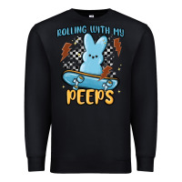 Black skateboard bunny Premium Sweatshirt - MaliasSmallBusiness