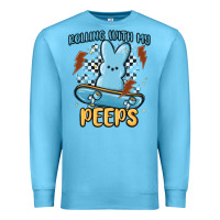 Ocean Blue skateboard bunny Premium Sweatshirt - MaliasSmallBusiness