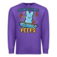 Purple skateboard bunny Premium Sweatshirt - MaliasSmallBusiness