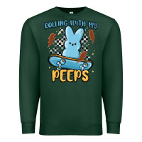 Sports Green skateboard bunny Premium Sweatshirt - MaliasSmallBusiness