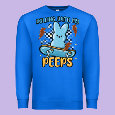 Skateboard Bunny Premium Sweatshirt Designed By Maliassmallbusiness