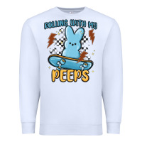 White skateboard bunny Premium Sweatshirt - MaliasSmallBusiness