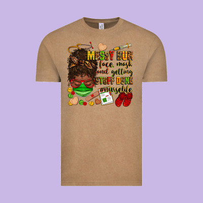 Messy Bun Face Mask & Getting Stuff Done  #nurselife Vintage Tee Designed By Zillion Design Studio