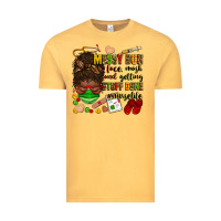 Vintage Mustard messy bun face mask & getting stuff done  #nurselife Vintage Tee - Zillion Design Studio
