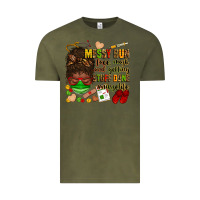 Vintage Olive messy bun face mask & getting stuff done  #nurselife Vintage Tee - Zillion Design Studio