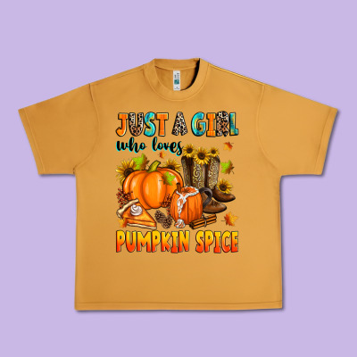 Just A Girl Who Loves Pumpkin Spice Urban Heavy Tee Designed By Zillion Design Studio