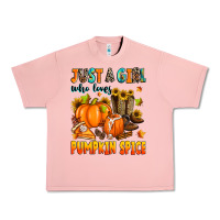 Salmon just a girl who loves pumpkin spice Urban Heavy Tee - Zillion Design Studio