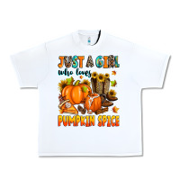 White just a girl who loves pumpkin spice Urban Heavy Tee - Zillion Design Studio