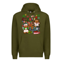 Army Green oh snap christmas Premium Hoodie - MaliasSmallBusiness