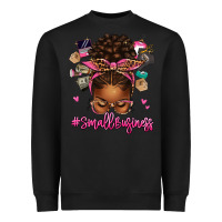 Black small business afro messy bun Heavyweight Sweatshirt - texasbilliewilder