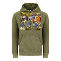 Vintage Olive im just here for the snacks sports sister Vintage Hoodie - Zillion Design Studio