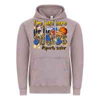 Vintage Zinc im just here for the snacks sports sister Vintage Hoodie - Zillion Design Studio