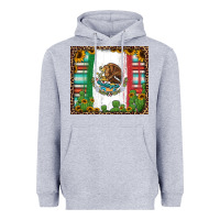 Heather Grey mexican flag background with cactus and sunflower tumbler Heavyweight Hoodie - Jasminsmagicworld