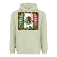 Matcha mexican flag background with cactus and sunflower tumbler Heavyweight Hoodie - Jasminsmagicworld