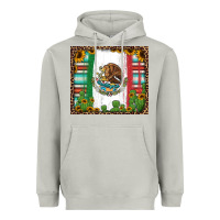 Moon Dust mexican flag background with cactus and sunflower tumbler Heavyweight Hoodie - Jasminsmagicworld