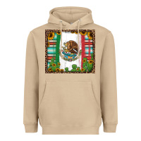 Mushroom mexican flag background with cactus and sunflower tumbler Heavyweight Hoodie - Jasminsmagicworld