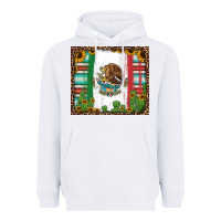 White mexican flag background with cactus and sunflower tumbler Heavyweight Hoodie - Jasminsmagicworld