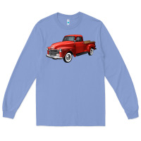 Colony Blue western red truck right 34 view Long Sleeve Tee - FaDigitalArtStudio