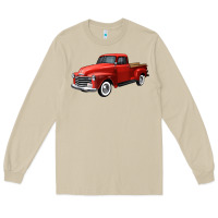 Mushroom western red truck right 34 view Long Sleeve Tee - FaDigitalArtStudio