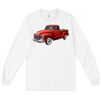 White western red truck right 34 view Long Sleeve Tee - FaDigitalArtStudio