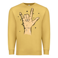 Antique Gold love needs no words Premium Sweatshirt - MaliasSmallBusiness