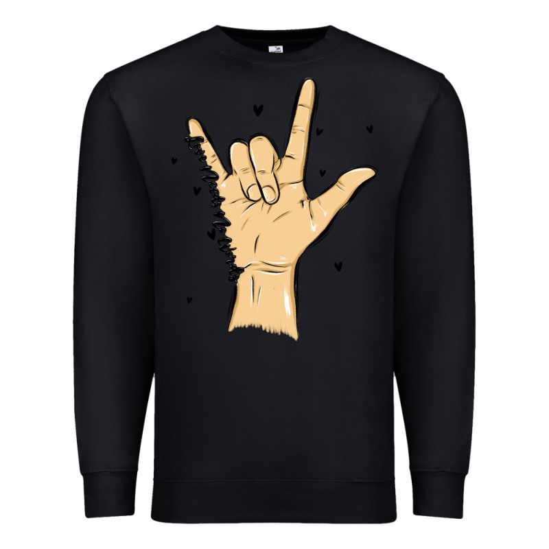 Love Needs No Words Premium Sweatshirt by MaliasSmallBusiness | Teevron