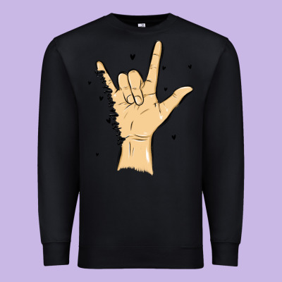 Love Needs No Words Premium Sweatshirt Designed By Maliassmallbusiness