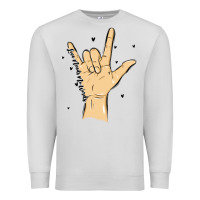 Dove Grey love needs no words Premium Sweatshirt - MaliasSmallBusiness