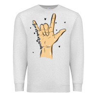 Oatmeal Heather love needs no words Premium Sweatshirt - MaliasSmallBusiness