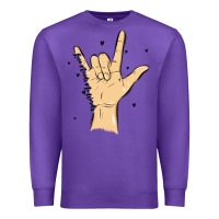 Purple love needs no words Premium Sweatshirt - MaliasSmallBusiness