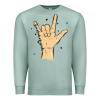 Seafoam love needs no words Premium Sweatshirt - MaliasSmallBusiness