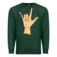 Sports Green love needs no words Premium Sweatshirt - MaliasSmallBusiness