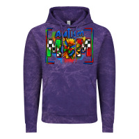 Cloud Purple autism mom checkered flag Vintage Hoodie - Zillion Design Studio