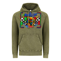 Vintage Olive autism mom checkered flag Vintage Hoodie - Zillion Design Studio