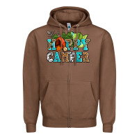 Chestnut happy camper with trees and map Zipper Hoodie - AdoDesignShop