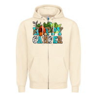 Sandshell happy camper with trees and map Zipper Hoodie - AdoDesignShop