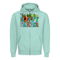 Seafoam happy camper with trees and map Zipper Hoodie - AdoDesignShop