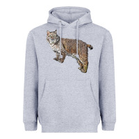 Heather Grey Bobcat Heavyweight Hoodie - LillyAllenDesigns