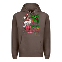 Coffee Pink Christmas hot cocoa and christmas movies Premium Hoodie - NancyCooperArtShop